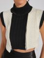 Luxe Womens Asymmetrical Zipped Sweater