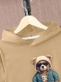 Boys' (Big) Hooded Sweatshirt And Sweatpants Set With Bear Print