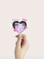 Effi3mera 1pc Cute Heart & Letter Graffiti Sticker
