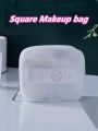 Eva Waterproof Cosmetic Bag Square Portable Large Capacity Semi-transparent Toiletry Bag Travel Matte Makeup Organizer Swimming Bag