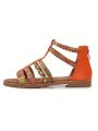 Summer Gladiator Sandals for Women, Ladies Fashion Bohemian Style Comfortable Beach Shoes Flat Sandals Outdoor Casual Walking Sandal Open Toe Ankle T Strap Flip Flops