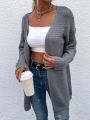 SHEIN Frenchy Casual Drop Shoulder Open Front Cardigan