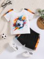 Knitted Soccer Pattern Baby Boy Outfit