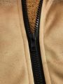 Manfinity LEGND Men's Gradient Color Teddy Lined Zip-Up Hooded Jacket