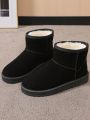 Women's simple, comfortable and warm snow boots in winter, slip on snow boots for outdoor sports