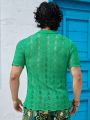 Men'S Short Sleeve Hollow Out Knitted Top