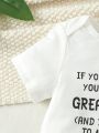 Infant Boys' Cute And Fun Slogan Printed For Spring And Summer
