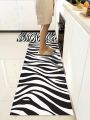 SHEIN Zebra-striped Waterproof Anti-slip Living Room & Kitchen Rug