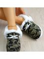 New Fashion Women's Winter Boots, Flat, Furry, Cross Strap, Ankle Boots, Simple, Casual, High-top, Cool Girl Style