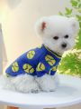 1pc Cute And Comfortable Pet Sweater Clothes Basketball Pattern Soft Clothes For Dogs And Cats