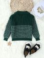 SHEIN Kids EVRYDAY Young Boy Color Block Sweater