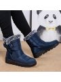 New Style Fur Collar High Tube Cross-border Warm Women's Snow Boots  Waterproof Women's Boots Casual Women's Shoes