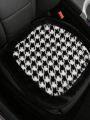 New Arrival Car Seat Cover Winter Plush Car Pad In Quilting Check Design, Heated And Anti-freezing, 1pc