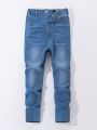 SHEIN Boys' (Big) Water Washed Casual Fashion Jeans
