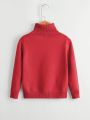 Boys' Solid Color Turtleneck Sweater (little Boy)