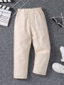 SHEIN Kids SUNSHNE Boys' Casual Pants With Clear-Cut Design