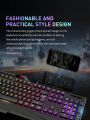 HAVIT KB488L Multi-Function Gaming Keyboard with Mobile Phone Bracket, 108 Keys Rainbow LED Backlit Computer Keyboard, Wired Mechanical Feeling For Working or Primer Gaming, Office Device