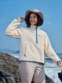 In My Nature Women's Half-Zip Outdoor Fleece Jacket With Pockets