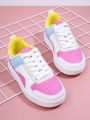 Girls Colorblock Lace Up Front Sneakers
