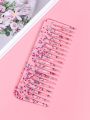 Glitter Wide Tooth Comb, 1pc Hair Brush/ Hair Comb For Thick Curly Wavy Long Hair, Detangling For Wet And Dry Anti Static All Types Hair, Cutting Hairdressing Comb, Hair Brush For Women And Men