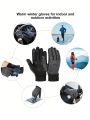ATARNI Winter Gloves Anti-slip Touch Screen Gloves Warm Gloves Flexible Outdoor Sports Gloves Cold Weather Gloves for Men and Women, Black