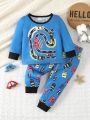 Cute And Funny Car Printed Baby Boys' Winter Outfit, Autumn