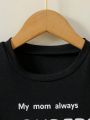 Toddler Boys' Casual Slogan Print Short Sleeve T-Shirt