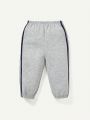 Cozy Cub Baby Boy's Two-tone Footie With Snap Closure And Elastic Waistband Pants Set