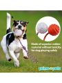 Dog Training Ball on Rope, 2 Pcs Solid Rubber Rope Ball, Tug Ball Toy for Medium and Small Dog, Tough Rope Toy, Durable Dog Toys