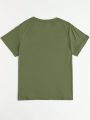 SHEIN Essnce Plus Size Love Slogan Round Neck Short Sleeve T-Shirt