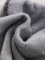 SHEIN Baby Boys' Decorative Appliqué Fleece Lined Joggers, 2pcs/Set