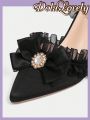 Dola Lovely Women'S Fashionable Black High Heel Single Shoes