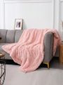 1pc Luxurious Plush Blanket, Soft & Cozy, Thick & Warm Blanket, For Sofa, Bed, Chair, Fluffy & Elegant Home Decor