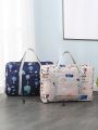 1pc Cartoon Graphic Travel Storage Bag, Portable Large Cute Clothing Packing Bag For Travel