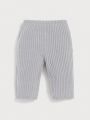 SHEIN Newborn Baby Boys' Peter Pan Collar Long Sleeve Bodysuit And Sleeveless Top And Pants 3pcs/set