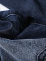 SHEIN Tween Boy Ripped Frayed Bleach Wash Jeans
