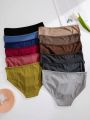 12pcs Ribbed Knit Triangle Panties