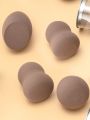 15pcs Coffee Brown Makeup Sponge Set With Gourd, Water Drop And Beveled Shapes