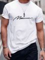 Manfinity Homme Men'S Letter Printed Short Sleeve T-Shirt