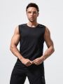 Men Color-block Top-stitching Sports Tank Top
