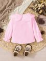 Baby Girl Romantic & Elegant Hollow Embroidery Patchwork Doll Collar Top