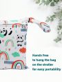 1 pc Waterproof Reusable Wet Bag Wet Dry Bags For Baby Cloth Diapers&Breast Pump Parts With One Zippered Pockets & Handle Diaper Bag