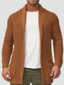 Men's Ribbed Cardigan Sweater With Long Sleeve