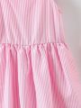 SHEIN Kids EVRYDAY Summer Style Girls' Slim Fit Cami Midi A-Line Dress