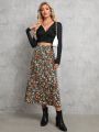 SHEIN Tall Women's All Over Floral Printed Skirt