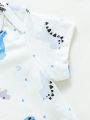 Infant Boys' Basic All-Match Practical Animal Print Polka Dot Stripe Pattern Jumpsuit, Four Seasons
