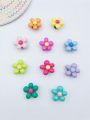 10pcs/set Cartoon Resin Colorful Flower Cute Shoe Charms For Hole Shoes