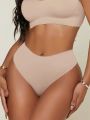 1pc Solid Color Seamless Panties