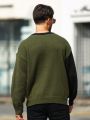 Men's Color Block Round Neck Sweater