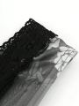 Men's Low-Rise Black Lace Thong